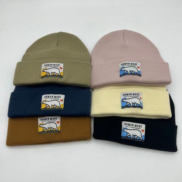 

fashion designer hat woolen hat autumn and winter warm knitted hat ski brand hat high-grade plaid skull hat high-quality products, Blue;gray