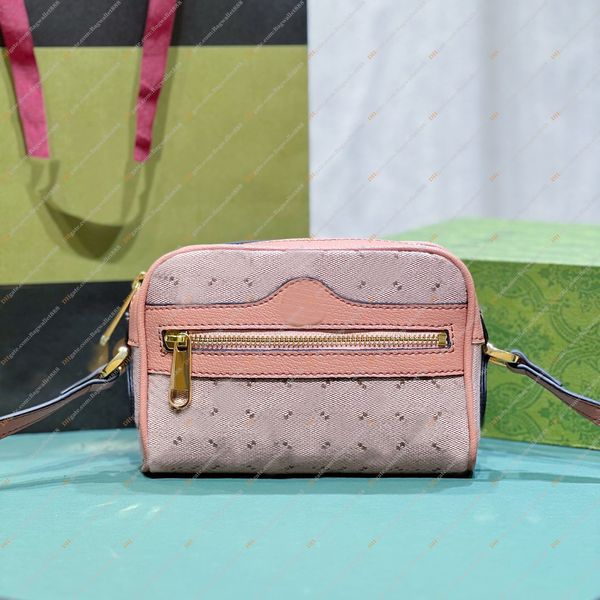 

designer bag womens shoulder bag fashion pink leather canvas mini crossbody bag purse tote temperament camera bags square woman wallet