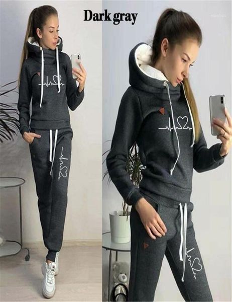 

two piece set women pullover hoodies and jogger pants casual tracksuit female sweatshirts outfits suits szie s3xl ropa de mujer14645100, Gray