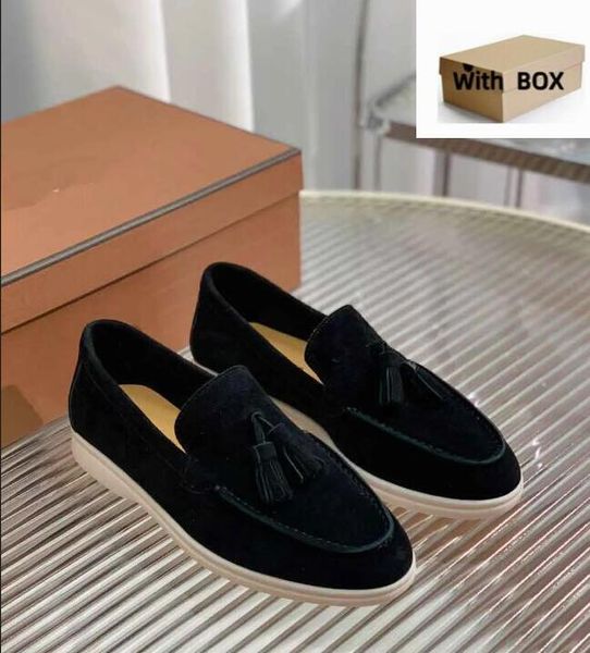 

famous men's casual shoes lp loafers flat low black blue suede cow leather oxfords loros&piana moccasins summer walk comfort loafer rub