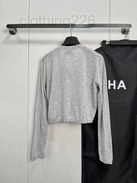 

women's knits & tees designer 23 early autumn new pure desire style simple versatile reduced age thin tencel knitted cardigan yl5j, White