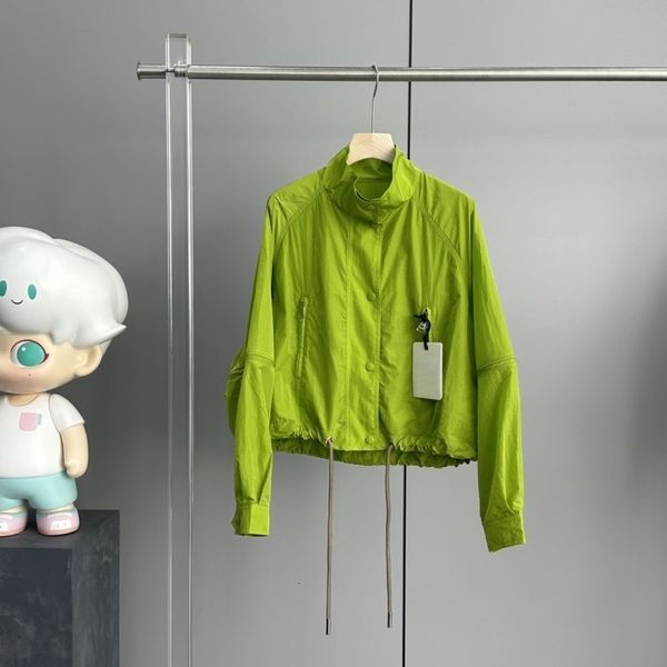 

womens jackets summer lady stand collar short money sun protection clothing y2k casual jacket girlish style cloak solid color loose 230808, Black;brown