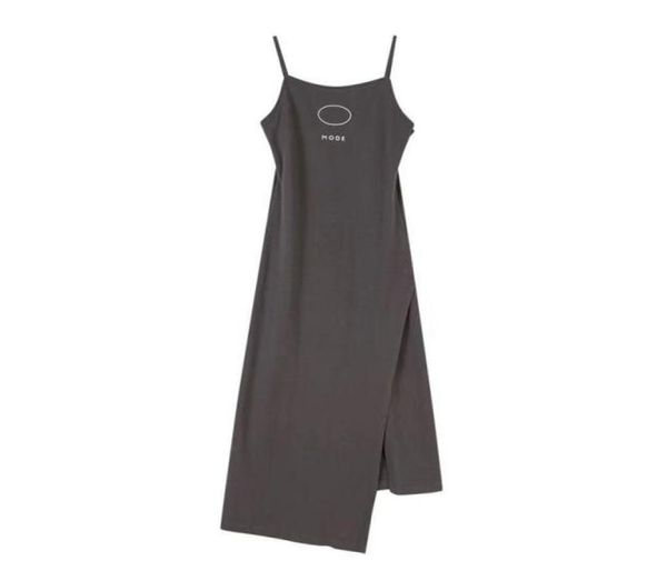 

party dress summer splits style sleeveless spaghetti strap womens long dress fashion black1508967, White;black