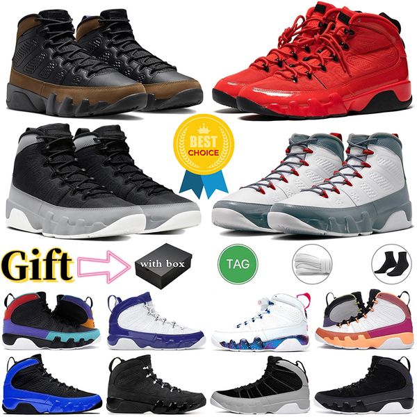 

with box 9 basketball shoes jumpman 9s men women chile red black white blue yellow space jace racer blue particle grey mens womens outdoor s