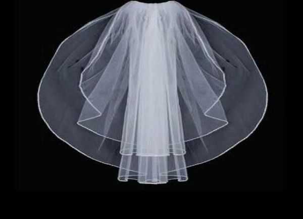 

silver opaque designer beaded edge wedding veil 045012346213972