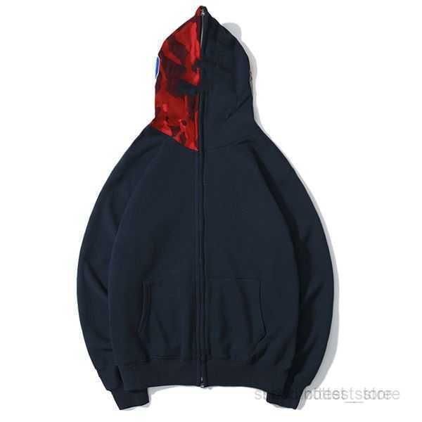 

camo shark full zip hoodie pink green black autumn fall winter fashion designer hoodies street hoody bapesta baep hoodys mens casual sweater