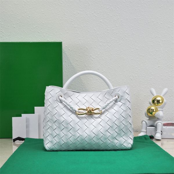 

9a fashion andiamo tote bags leather weaving shoulder bag cover soft sheepskin work crossbody bag designer gold buckle handbag intrecciato s