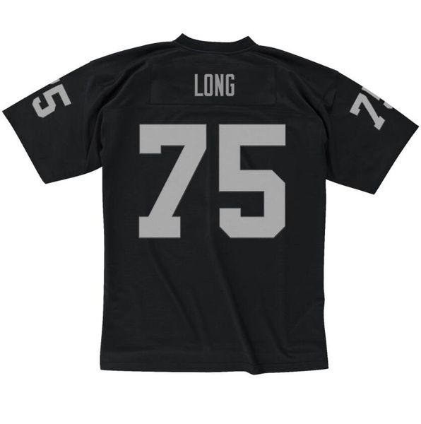 

stitched football jersey 75 howie long 1983 mitchell & ness retro rugby jerseys men women youth s-6xl, Black;red