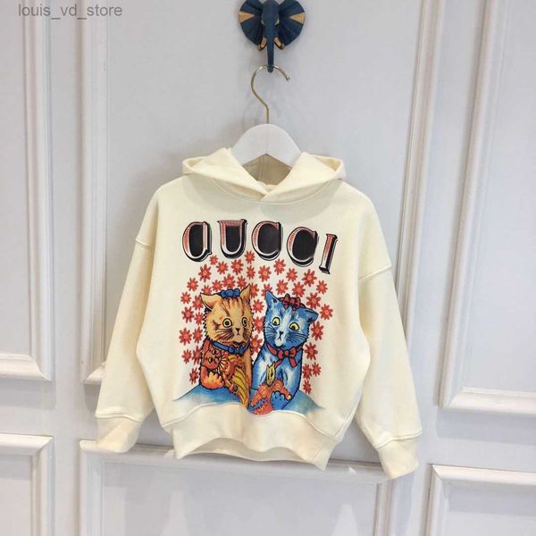 

kids sweatshirts boys girls hoodies loose fashion letter wave printed streetwear hiphop pullover children casual sweatshirt baby clothing t, Black