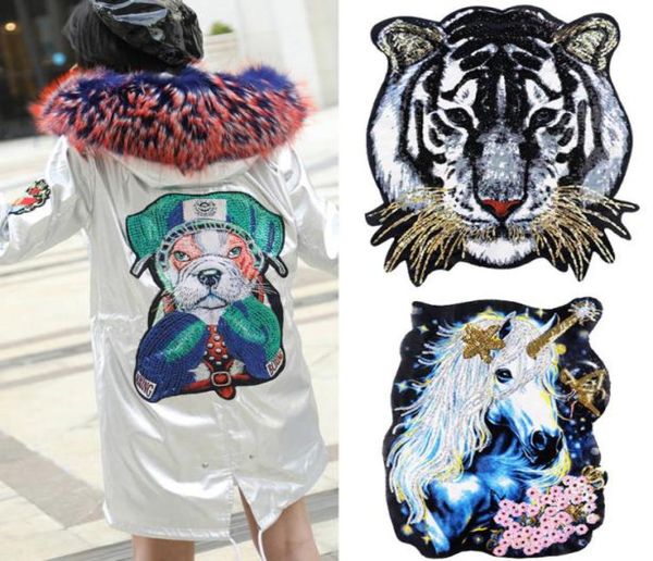 

20191104 super large beaded piece embroidered cloth with embroidered patch and clothing accessories4987026, Black