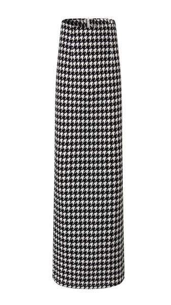 

skirts houndstooth print pencil skirt official bodycorn plus size split midi summer warp zipper korean vintage sexy6460106, Black