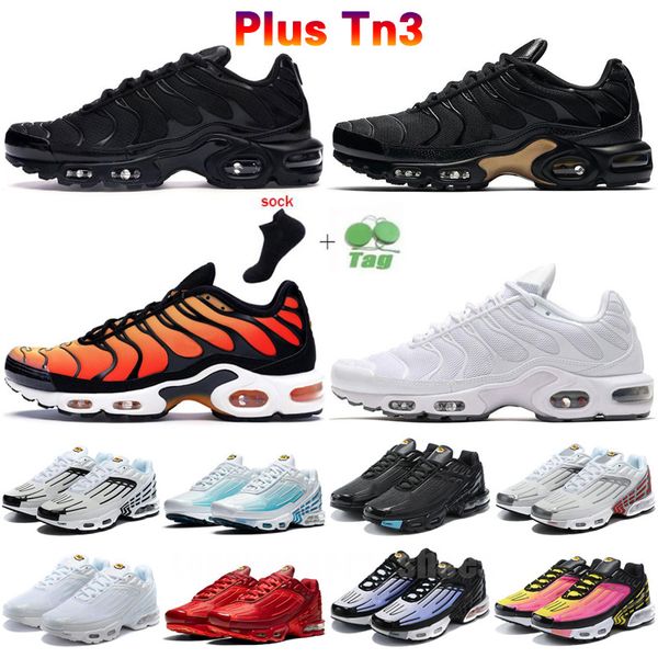 

running shoes trainer hyper blue wolf grey black red triple white womens pink prim rainbow tn plus 3 mens 40-46