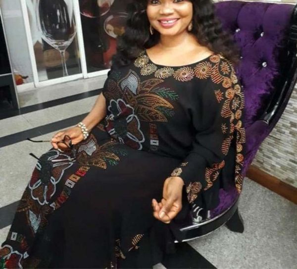 

african dresses for women autumn dashiki diamond africa clothes bazin broder riche slim robe evening long dress4206753, Red