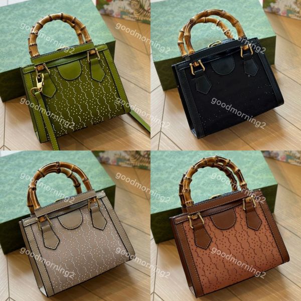 

woman crystal tote bags fashion diana bamboo handle handbags ladies 5a quality luxury designer shoulder crossbody bag 2023 new
