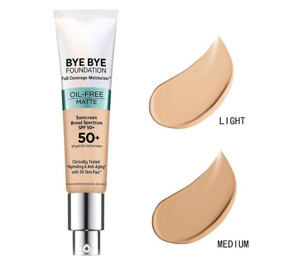 

Foundation 30ml Full Coverage Moisturizer Hydrating Waterproof Concealer Cream Cosmetics 1fl.oz Skin Care Face Makeup High Quality Fast Ship, Mixed color