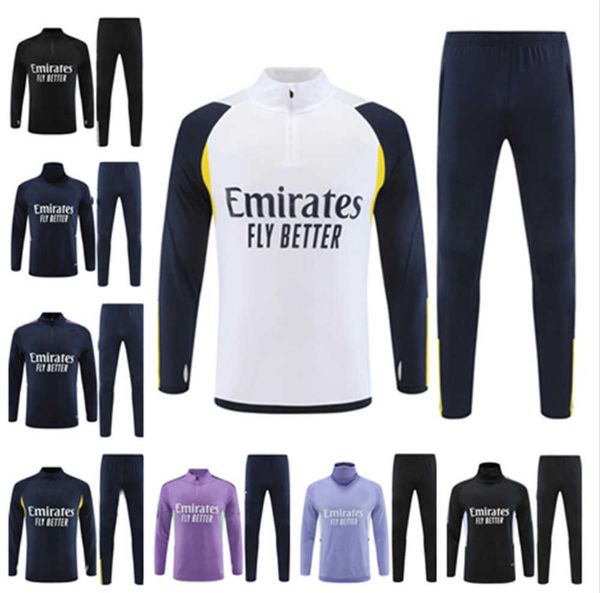 

2023 men kids soccer tracksuits sets real madrids tracksuit set 23 24 football kit chandal futbol survetement madrides training suit soccer, Gray