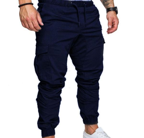 

men cargo sports casual tracksuit fabala sweatpants straight leg jogger long pants pencil slim fit trousers pants sportwear8138359, Black