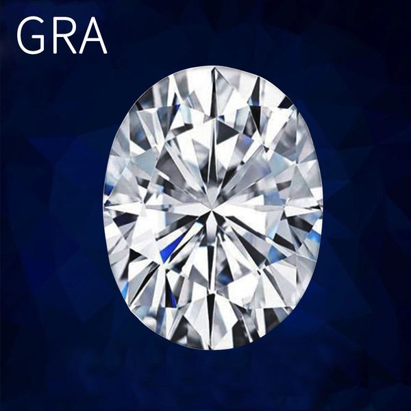 

loose diamonds real oval loose gemstones 0.1ct to 8ct d color vvs1 excellent cut pass diamond tester with gra certificate engagement 230808, Black