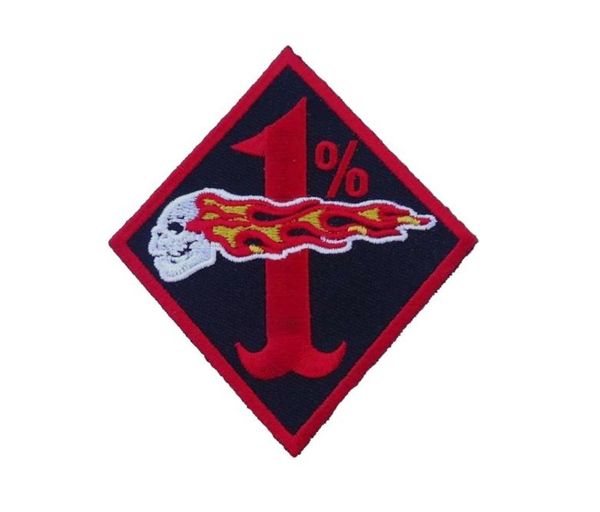 

new arrival flame skull mc 1 chest size embroidered iron on patch for biker men039s jacket vest apparel design5024229, Black