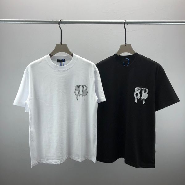 

men's plus tees & polos round neck embroidered and printed polar style summer wear with street pure cotton t-shirts 111, Black