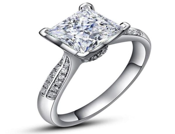 

2ct classic eiffel tower ring sona diamond ring0123456903733, Golden;silver