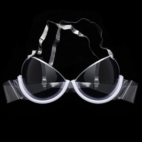 

bras transparent disposable clear push up bra strap invisible women underwire ultrathin gathering plastic 34 cup3915795, Red;black
