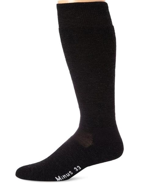

men039s socks 78 merino wool ski and snowboard sock for men women thicken warm hiking cushion sports euro size5369732, Black