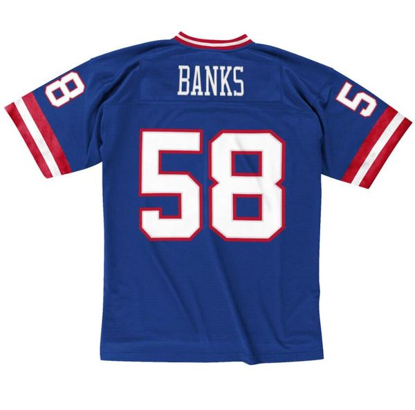 

stitched football jersey 58 carl banks 1986 mitchell & ness retro rugby jerseys men women youth s-6xl, Black;red