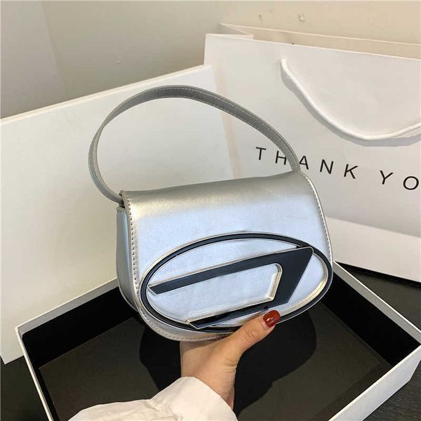 

2023 new style designer saddle bags classic leather silver evening bag luxury mini di handbag fashion shoulder crossbody bag female purses 2
