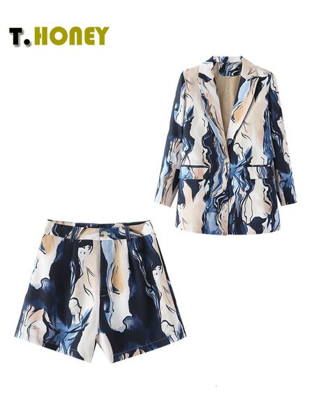 

women's two piece pants tellhoney women fashion two piece one-button blazer set female casual front zipper high waist shorts chic ladie, White