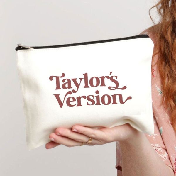 

cosmetic bags cases folklore bag midnights tracklist graphic cute aesthetic purse gift for fans taylor music swift albums canvas makeup 2308
