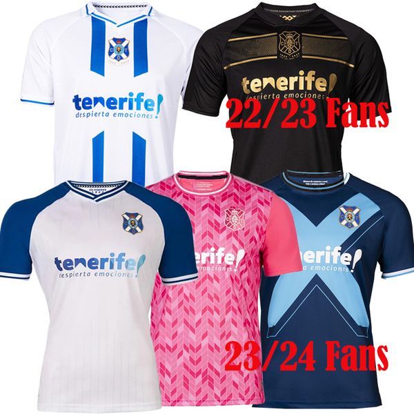 

2023 24 tenerife soccer jerseys 22 23 ruben borja garces mo dauda michael shashoua edad mellot enric gallego home away fans football shirts, Black;yellow