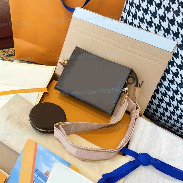 

designer shoulder bags women pochette clutch bags fashion cross body bags luxury canvas adjustable shoulder strap totes purses wallets whole