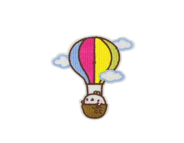 

10pcs diy sky cloud air balloon sewing embroidered patches for cute cartoon clothes applique patch iron on garment accessories39045033155, Black