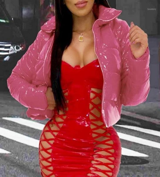 

puffer jacket cropped parka bubble coat winter women fashion clothing black red purple pink green blue silver xxl 2021 women0397028664, Black;brown