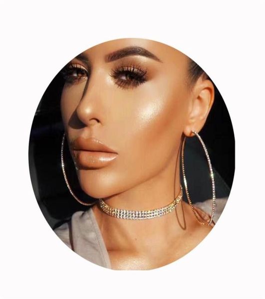 

designer earring hip hop titanium steel large fashion hoop earrings three sizes ladies jewelry whole305h3195481, Golden;silver