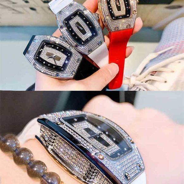 

light luxury niche richa watch women's mill r diamond inlaid ten brands summer