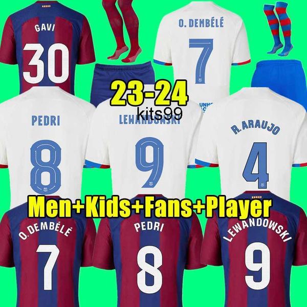 

pedri soccer jerseys lewandowski gavi kit ansu fati barcelonas ferran raphinha 23 24 f. de jong dest dembele camiseta de futbol football shi, Black;yellow