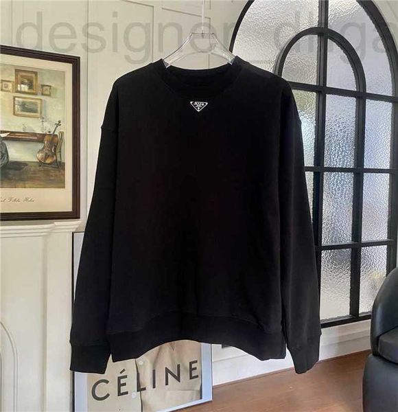 

women's hoodies & sweatshirts designer p family sweater high edition 23 autumn correct three standards complete pu men's clothing, Black
