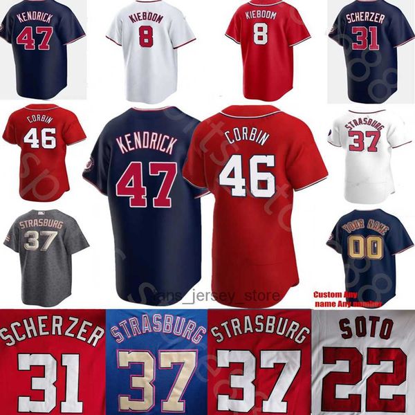 

2023 custom s-4xl washington baseball jerseys howie kendrick max scherzer victor robles ryan zimmerman stephen strasburg turner jersey, Blue;black