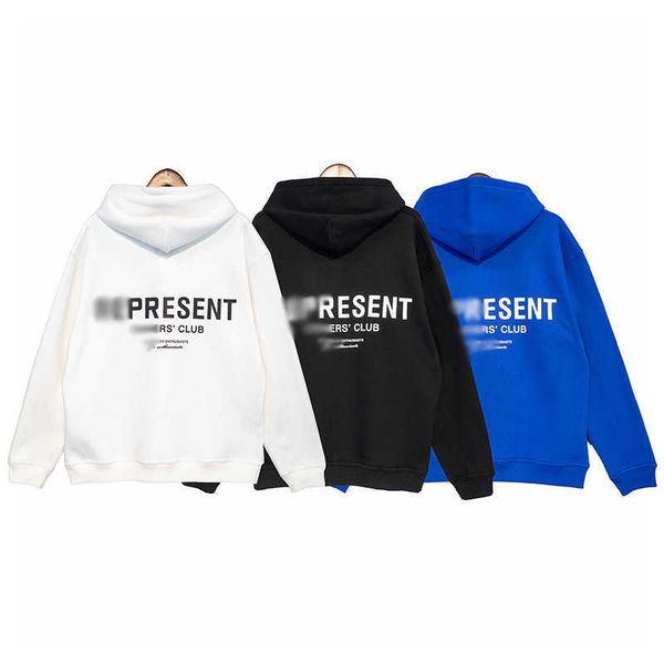 

repeat autumn and summer new high street hoodies plush fabric loose fit men's and women's sweaters, Black