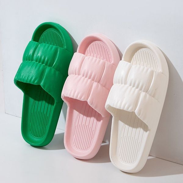 

slippers women soft sole cloud thick platform indoor outdoor beach sandals summer eva non slip flip flops sandalias mujer 230808, Black