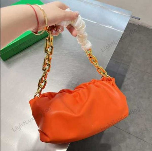 

5a designer soft real leather cloud shoulder bag chain handbag light luxury wild wallet for women classic famous brand shopping purses 22020