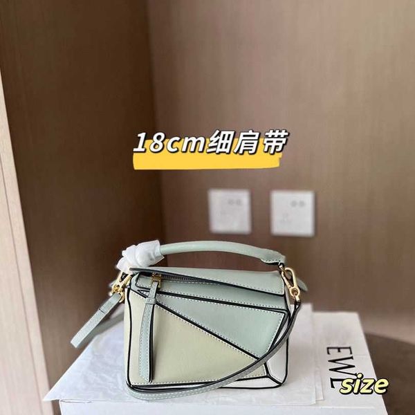 

new colored puzzle geometric bag mini spliced diamond checker large capacity 18cm crossbody early spring shoulder