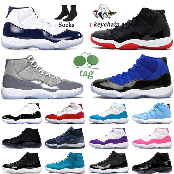 

new jumpman 11 11s mens basketball shoes cement cherry midnight navy velvet cool grey cap and gown anniversary low royal university blue bre