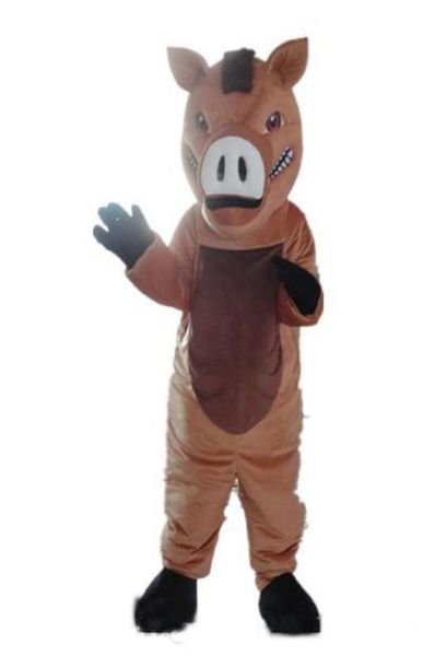 

2018 a brown boar mascot costume with big nose for to wear9919303, Red;yellow
