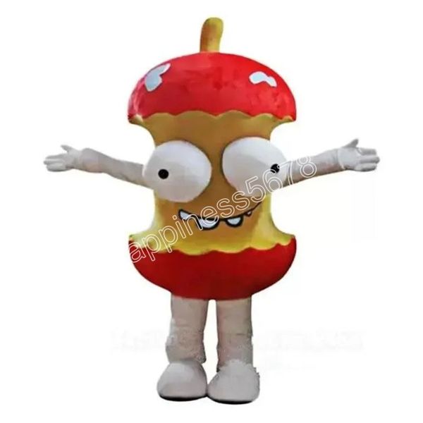 

animal costumegin red apple core mascot clothing walking cartoon apparel halloween christmas birthday party, Red;yellow