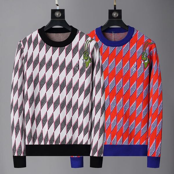 

2023 autumn and winter pullover long-sleeved fashion sweater for men and women the same classic black and white sweater 13a15, Black;brown