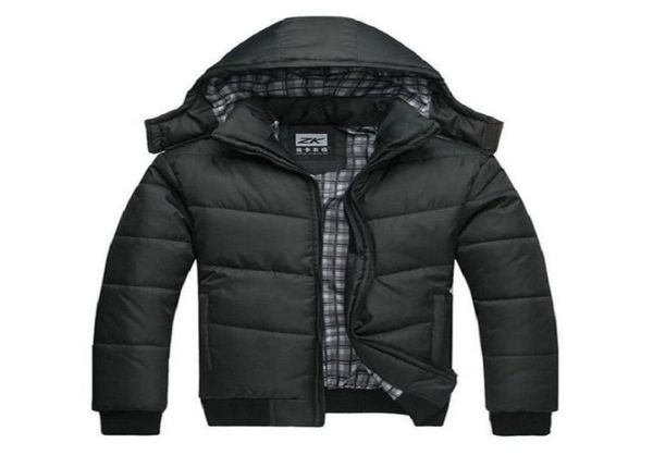 

winter jacket men quilted black puffer coat warm fashion male overcoat parka outwear polyester padded hooded winter coat1444853