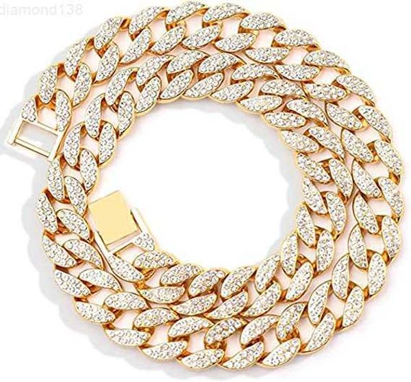 

hip hop cuban link chain fashion personalized thick chain cuban necklace for men silver moissanite cuban link chain